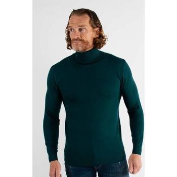 Pull Hollyghost Pull col roulé vert canard en touch cashemere unicolor...