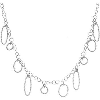 Collier Orusbijoux Collier Argent Rhodié Petits Cercles Et Ovales Diam...