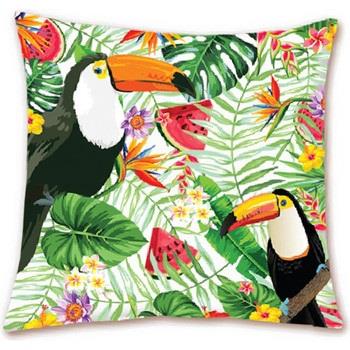 Housses de coussins Sud Trading Housse pour Coussin à garnir TOUCAN