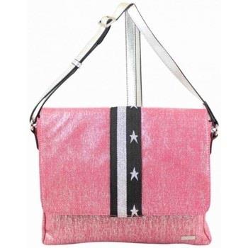 Sac Bandouliere Patrick Blanc Sac bandoulière toile rose et argent