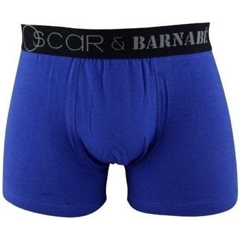 Boxers Oscar Et Barnabe Boxer Garçon Coton UNI Bleu