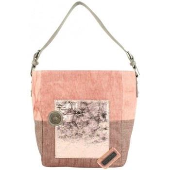 Sac a main Patrick Blanc Sac seau (L) toile et brillant vieux rose