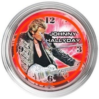 Horloges Sud Trading Horloge ronde néon Rouge Johnny Hallyday