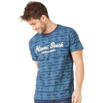 T-shirt Freegun T-shirt Col rond Homme Coton TSCAOP Bleu
