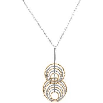 Collier Orusbijoux Collier Femme Spirale Vertige Argent Rhodié Doré Di...