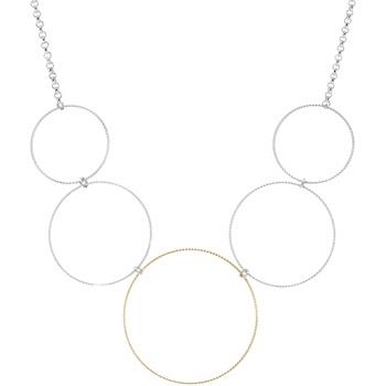 Collier Orusbijoux Collier Argent Rhodié Doré Cercles Diamantés