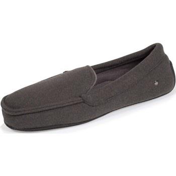 Chaussons Isotoner Chaussons mocassins Homme polaire Gris Chiné