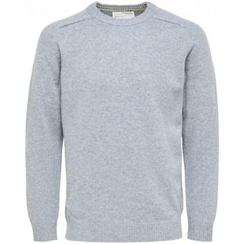 Pull Selected Wool Jumper New Coban - Medium Grey Melange
