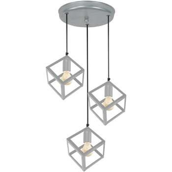 Lustres, suspensions et plafonniers Tosel Lustre grappe métal aluminiu...