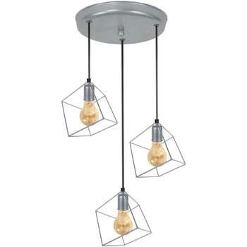 Lustres, suspensions et plafonniers Tosel Lustre grappe métal aluminiu...