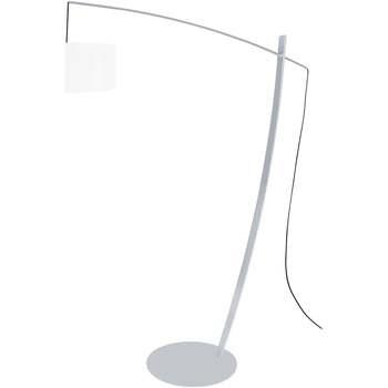 Lampadaires Tosel Lampadaire arqué métal aluminium et blanc