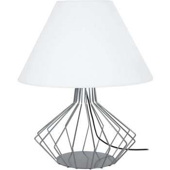 Lampes de bureau Tosel Lampe de salon filaire métal aluminium et blanc