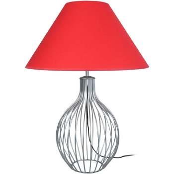 Lampes de bureau Tosel Lampe de salon filaire métal aluminium et rouge