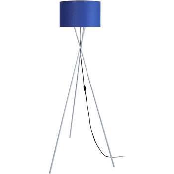 Lampadaires Tosel Lampadaire trépied métal aluminiumet bleu