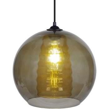 Lustres, suspensions et plafonniers Tosel Suspension globe verre ambar...