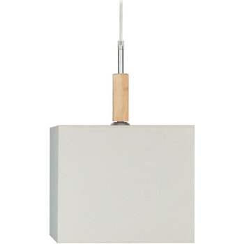 Lustres, suspensions et plafonniers Tosel Suspension carré bois blanc