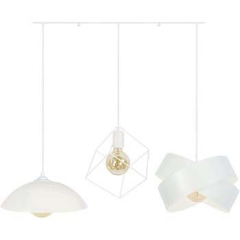 Lustres, suspensions et plafonniers Tosel Lustre bar métal blanc