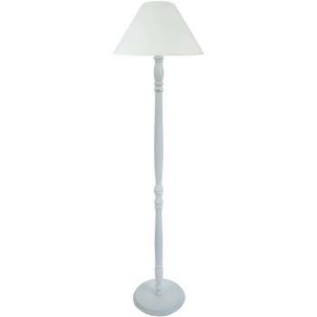 Lampadaires Tosel Lampadaire droit bois blanc