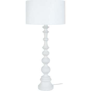 Lampes de bureau Tosel Lampe a poser colonne bois blanc