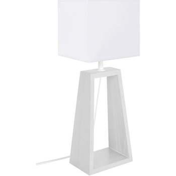 Lampes de bureau Tosel Lampe de chevet colonne bois blanc