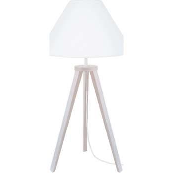 Lampes de bureau Tosel Lampe de chevet trépied bois blanc