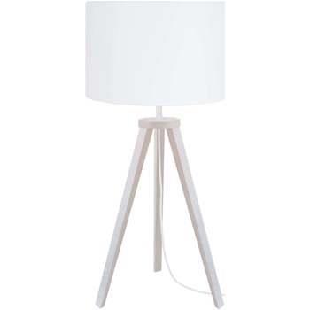 Lampes de bureau Tosel Lampe de chevet trépied bois blanc