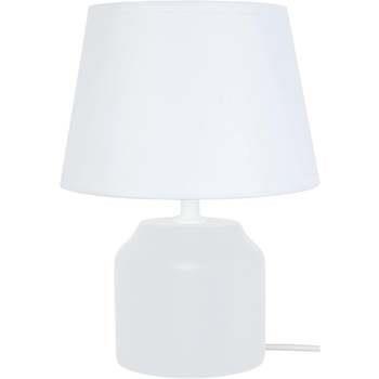 Lampes de bureau Tosel Lampe de chevet cylindrique bois blanc
