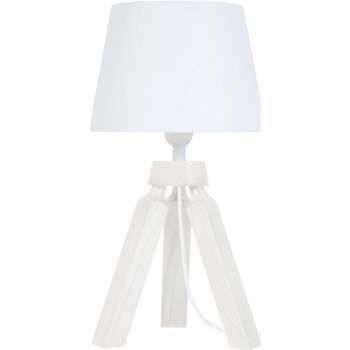 Lampes de bureau Tosel Lampe de chevet trépied bois blanc