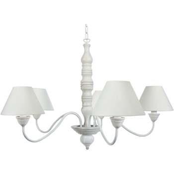 Lustres, suspensions et plafonniers Tosel Lustre multi bras bois blanc...