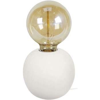 Lampes de bureau Tosel Lampe de chevet globe bois blanc d?Ivoire