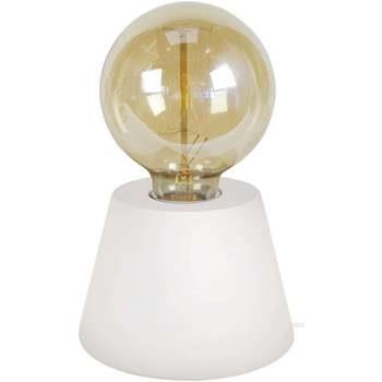 Lampes de bureau Tosel Lampe de chevet conique bois blanc d?Ivoire