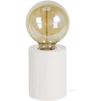 Lampes de bureau Tosel Lampe de chevet cylindrique bois blanc d?Ivoire