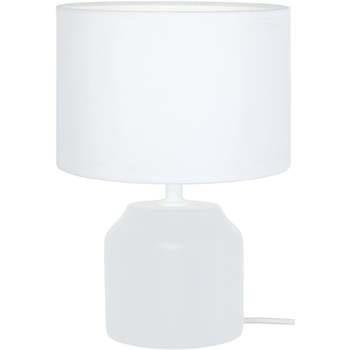Lampes de bureau Tosel Lampe de chevet cylindrique bois blanc d'ivoire