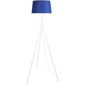 Lampadaires Tosel Lampadaire trépied métal blanc et bleu