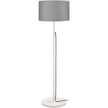 Lampadaires Tosel Lampadaire droit bois blanc et gris