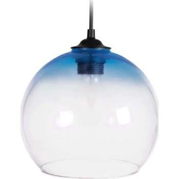 Lustres, suspensions et plafonniers Tosel Suspension globe verre bleu