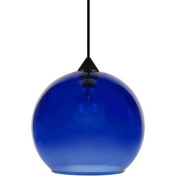 Lustres, suspensions et plafonniers Tosel Suspension globe verre bleu