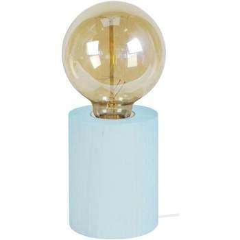 Lampes de bureau Tosel Lampe de chevet cylindrique bois bleu