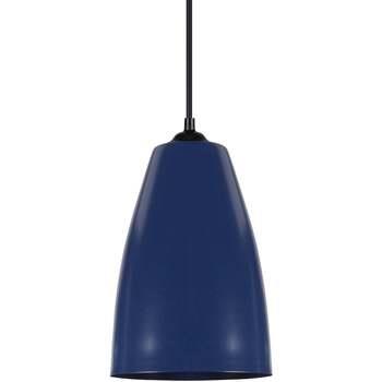 Lustres, suspensions et plafonniers Tosel Suspension conique métal blu...