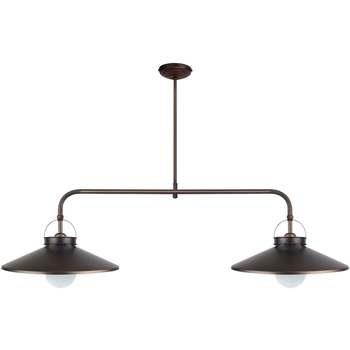 Lustres, suspensions et plafonniers Tosel Lustre poutre métal bronze