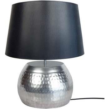 Lampes de bureau Tosel Lampe de salon globe métal chrome et noir