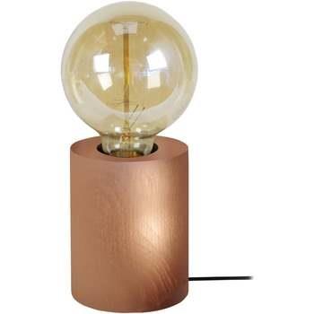 Lampes de bureau Tosel Lampe de chevet cylindrique bois cuivre