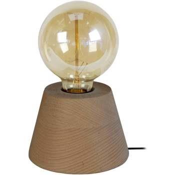 Lampes de bureau Tosel Lampe de chevet conique bois foncé