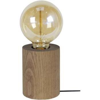 Lampes de bureau Tosel Lampe de chevet cylindrique bois foncé