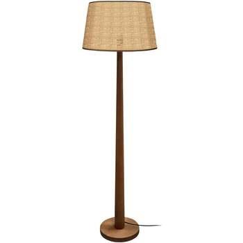 Lampadaires Tosel Lampadaire droit bois foncé et multicolore