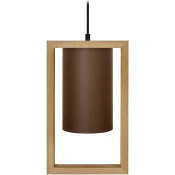 Lustres, suspensions et plafonniers Tosel Suspension carré bois foncé ...