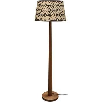 Lampadaires Tosel Lampadaire droit bois foncé et marron