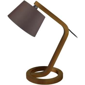 Lampes de bureau Tosel Lampe de chevet arqué bois foncé et marron