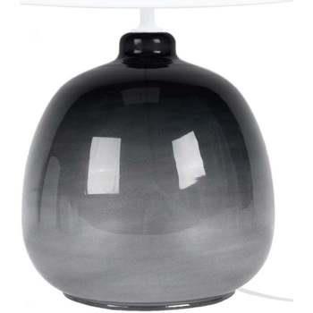 Lampes de bureau Tosel Lampe de chevet globe verre fumé et blanc