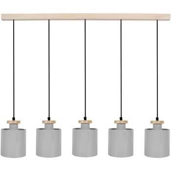 Lustres, suspensions et plafonniers Tosel Lustre bar métal gris